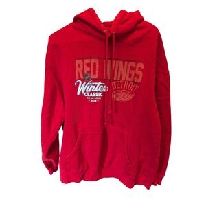 NHL Detroit Red Wings 2014 Winter Classic The Big House Red Hoodie Large
